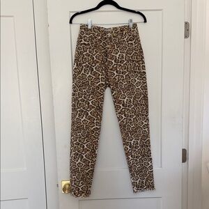 Adika Leopard Print Straight Leg Jeans